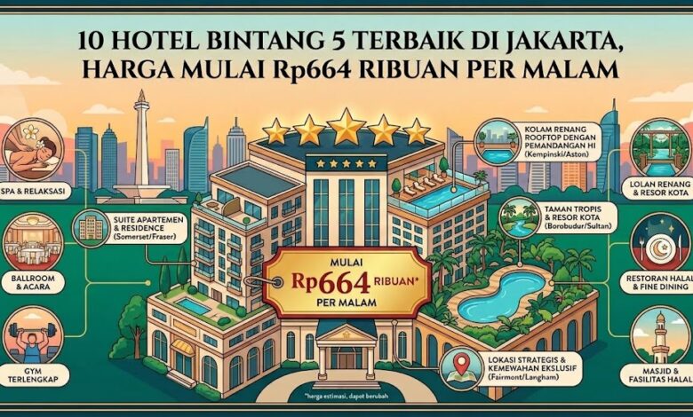 10 Hotel Bintang 5 Terbaik di Jakarta, Harga Mulai Rp664 Ribuan per Malam 1 10 Hotel Bintang 5 Terbaik di Jakarta, Harga Mulai Rp664 Ribuan per Malam